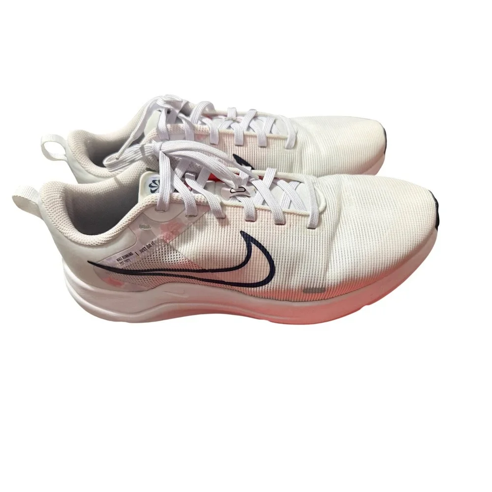 Nike Downshifter 12 Womens Running Shoes White Pink DX7885-100 Size 9 Balletcore